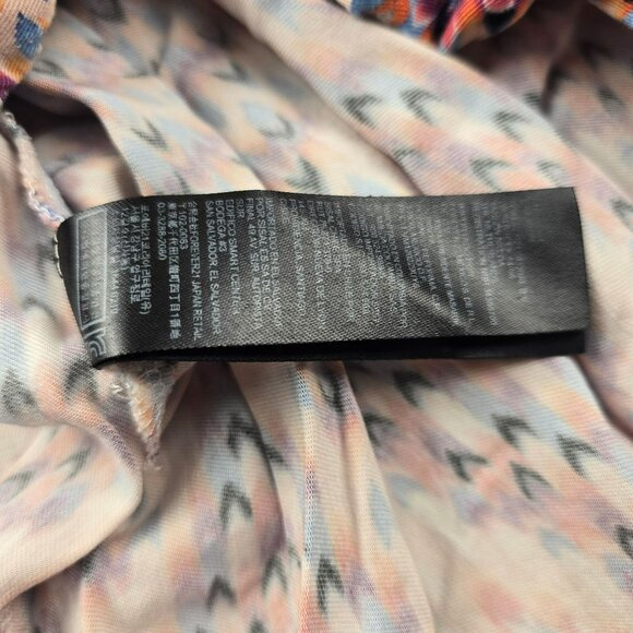 Forever 21 Swing Dress Chevron Print Multicolor Mesh Back Detail Size S jh1830 - Picture 10 of 10